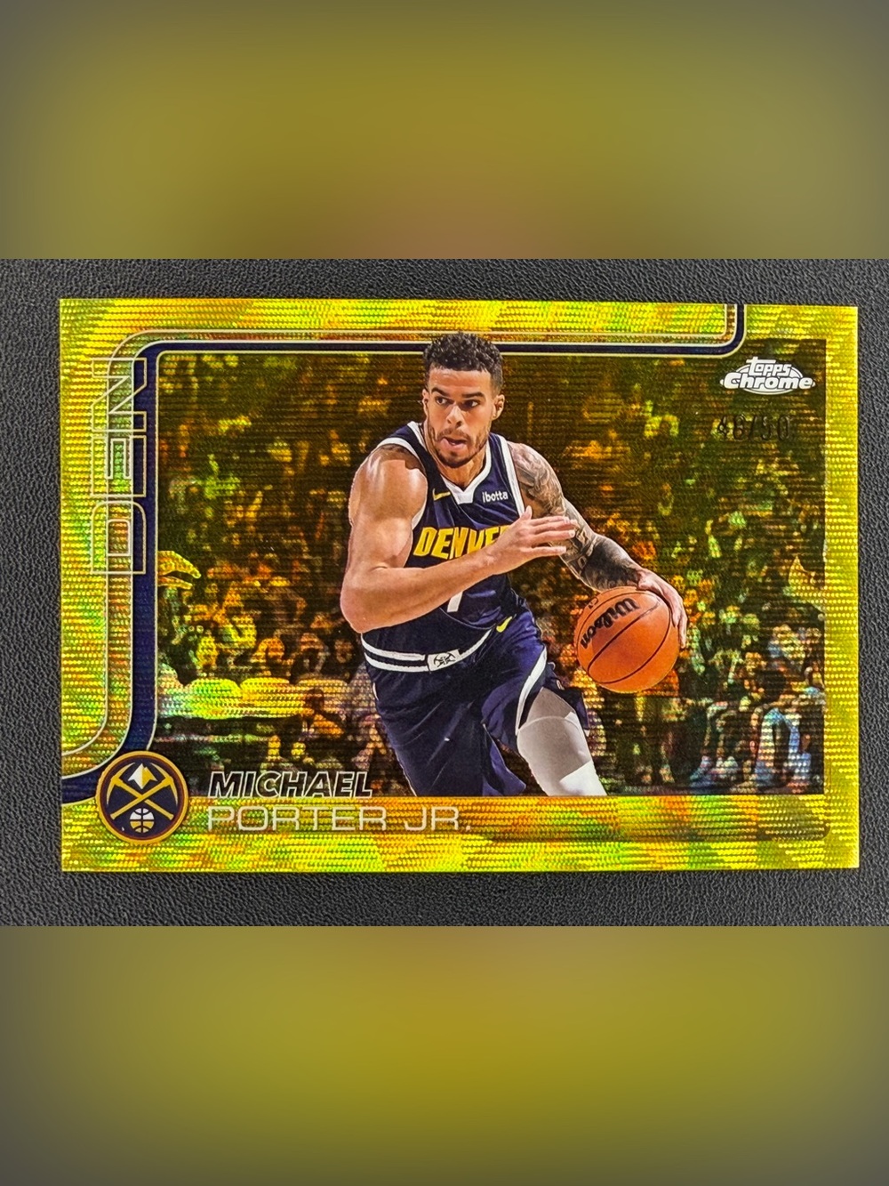 Michael Porter Jr. MPJ 2025-26 Topps Chrome /50 GOLD Wave Holo Refractor Nuggets